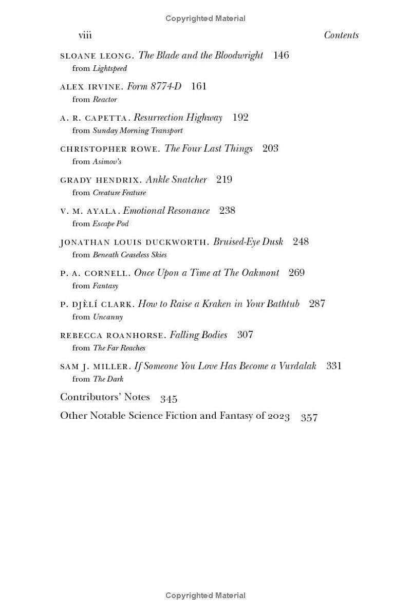The Best American Science Fiction and Fantasy 2024: Hugh Howey BOOK