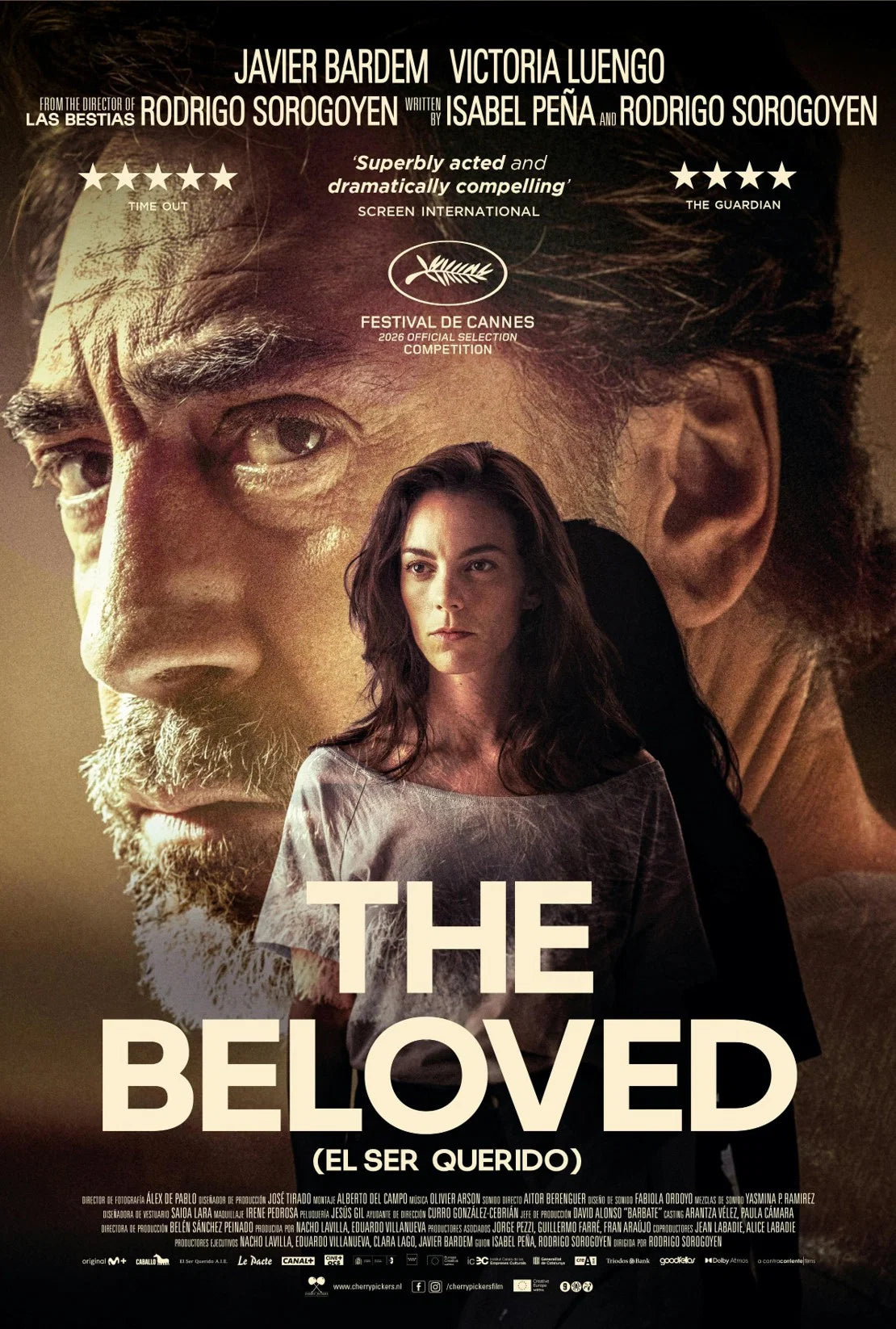 The Beloved poster featuring Javier Bardem and Victoria Luengo
