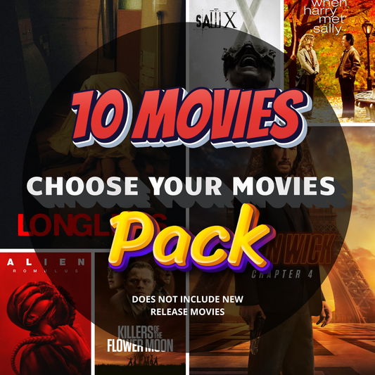 CHOOSE YOUR MOVIES 10 MOVIES PACK ⚡🔥 50 % OFF - digital blockbuster