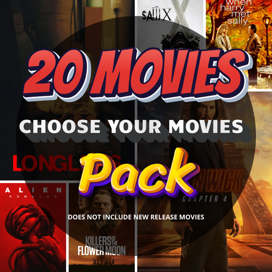 CHOOSE YOUR MOVIES 20 MOVIES PACK ⚡🔥 70 % OFF - digital blockbuster