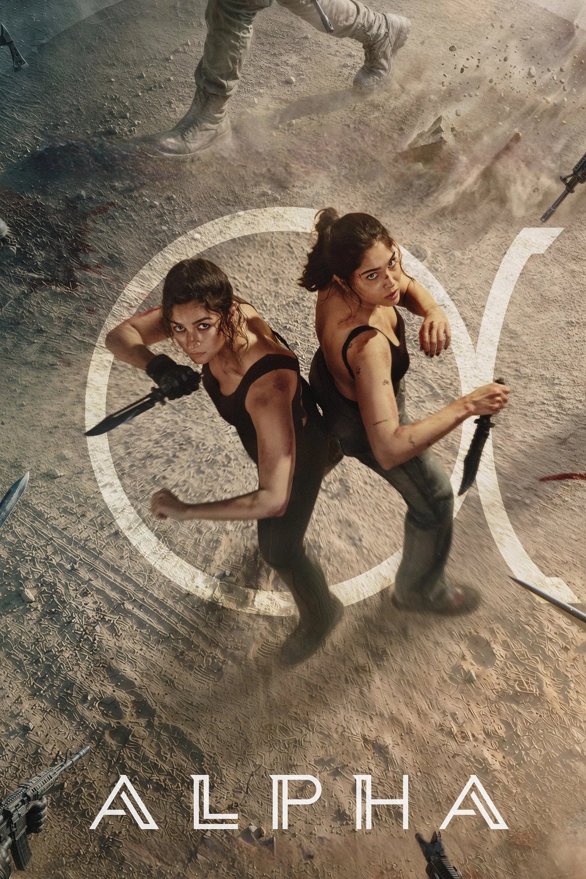 Alpha (2026) action thriller movie poster featuring Alia Bhatt and Sharvari
