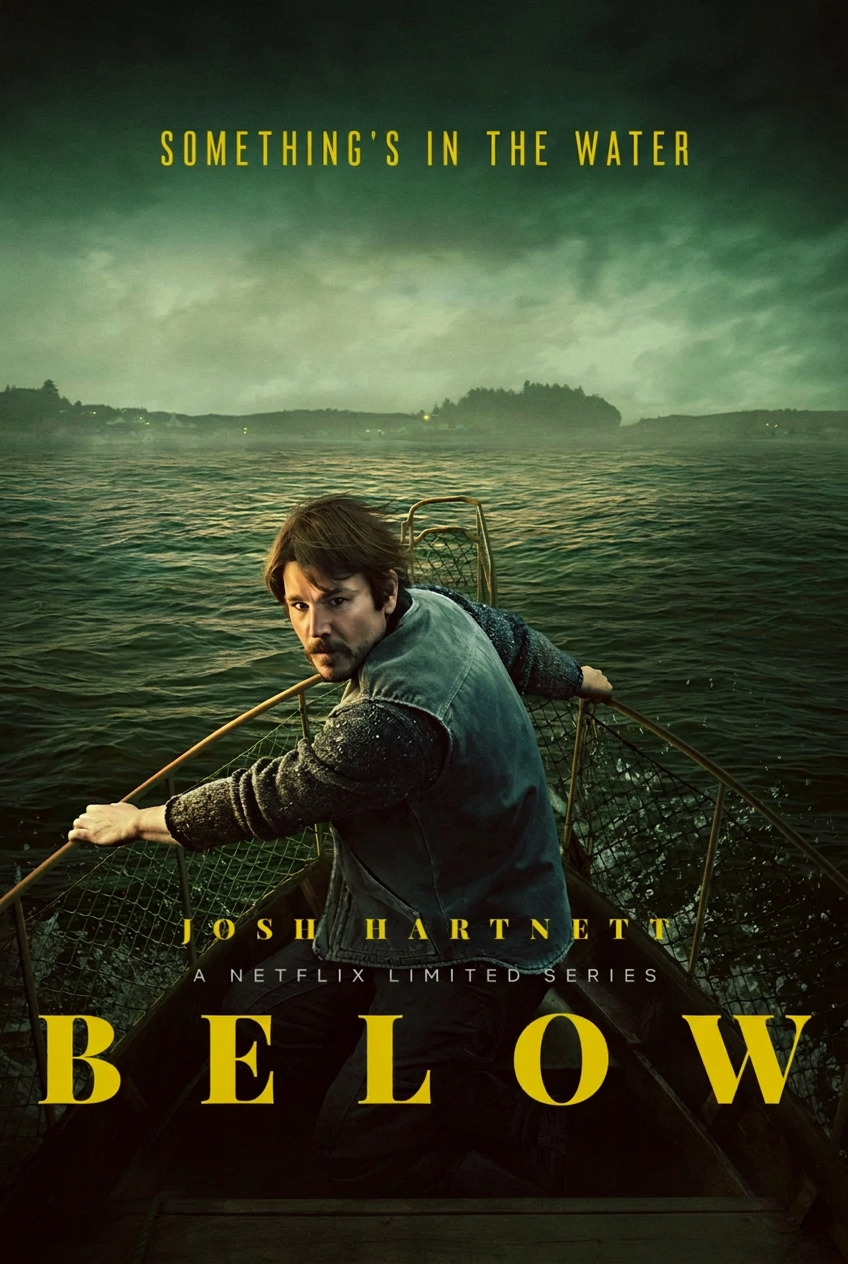 Below sin la línea inferior de Netflix y fecha