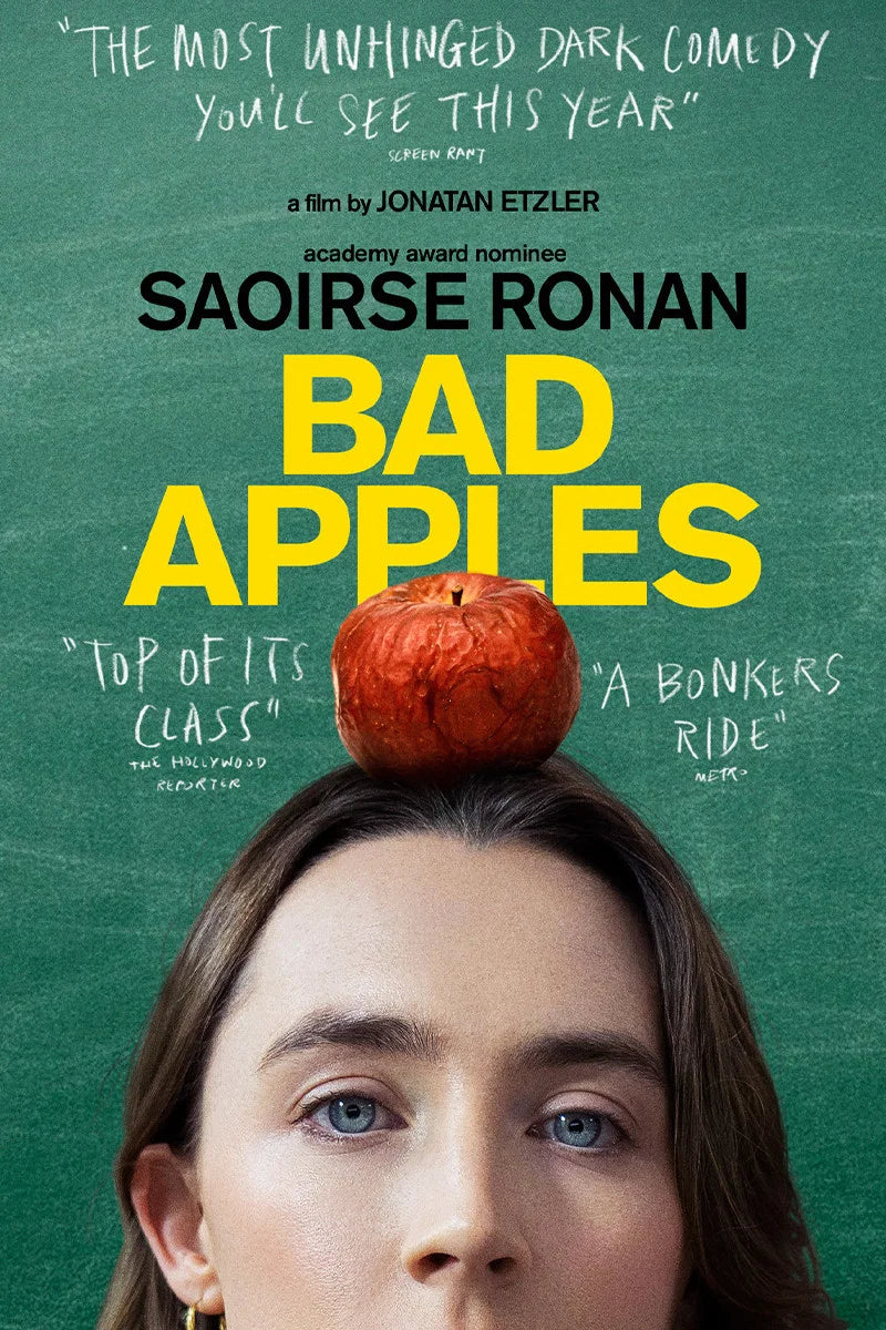 Bad Apples (2026) dark comedy thriller poster starring Saoirse Ronan