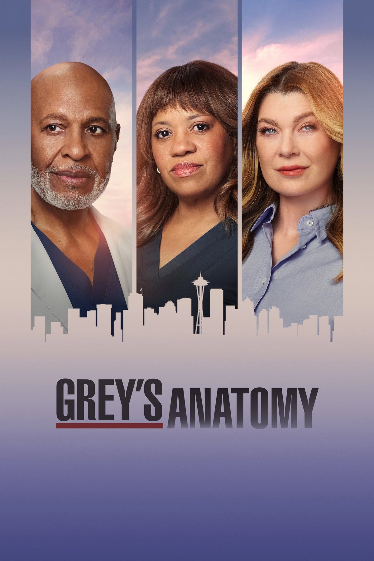 Grey’s Anatomy poster featuring Richard Webber, Miranda Bailey and Meredith Grey