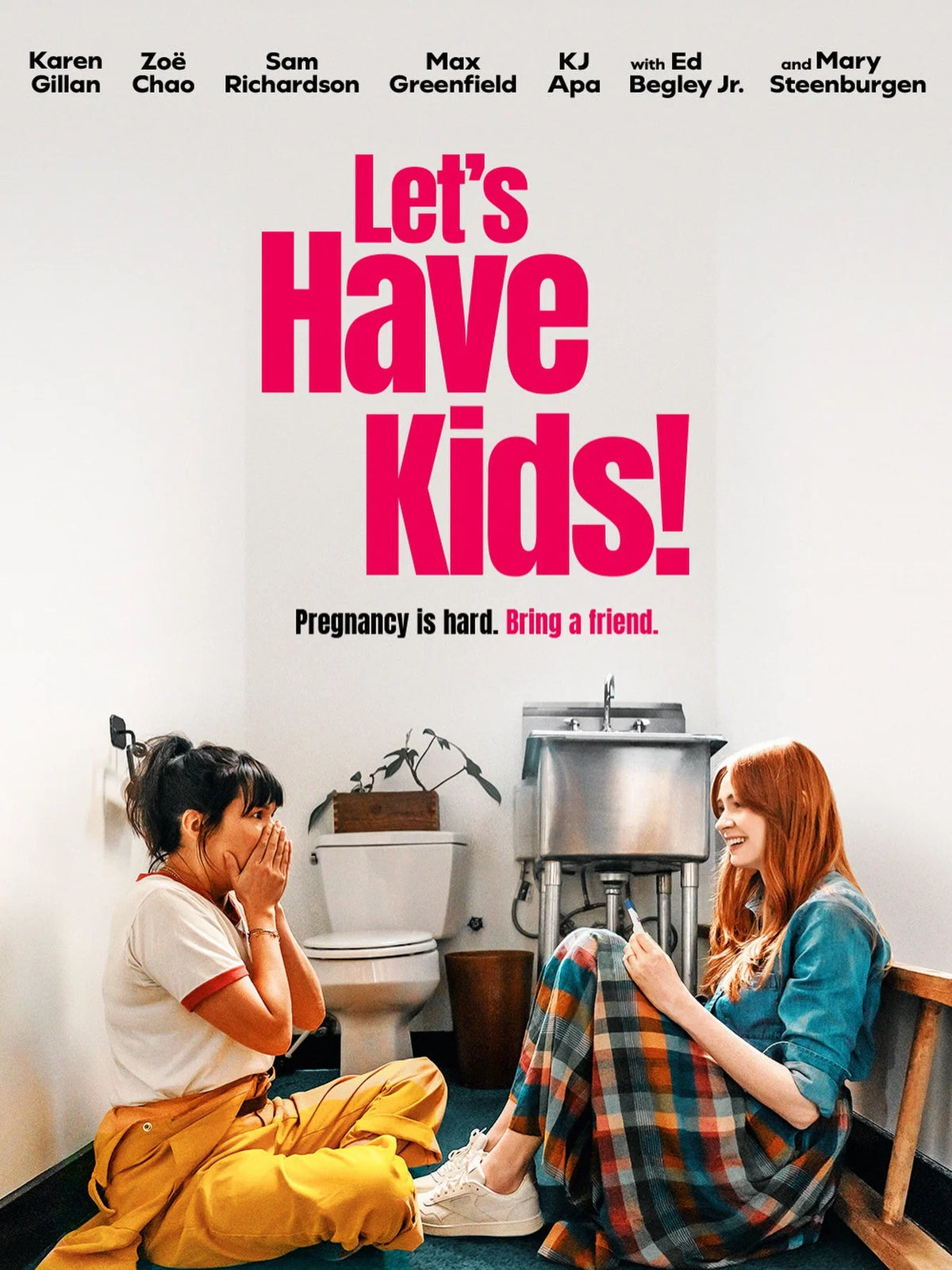 Let's Have Kids! movie poster featuring Karen Gillan and Zoë Chao