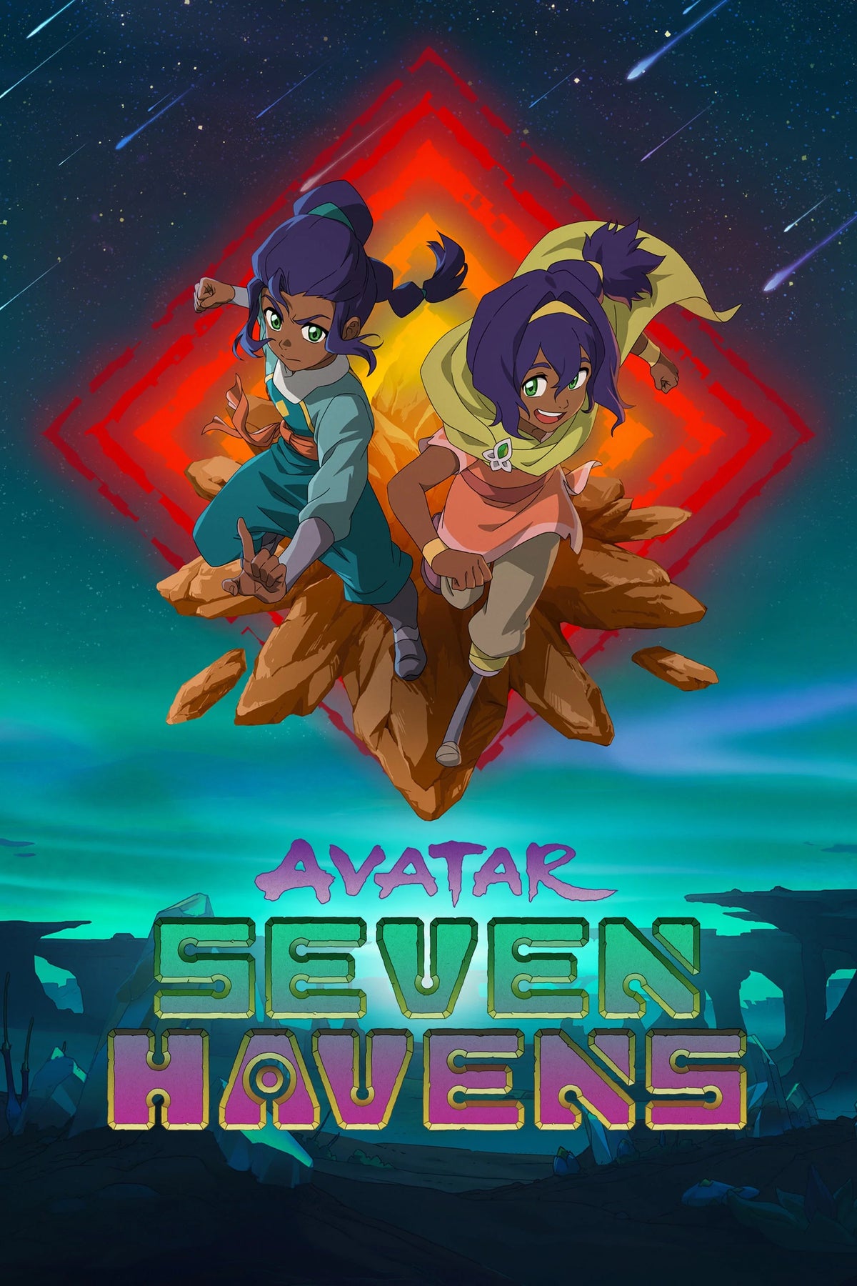 Avatar: Seven Havens (2026) illustrated poster featuring the two protagonists