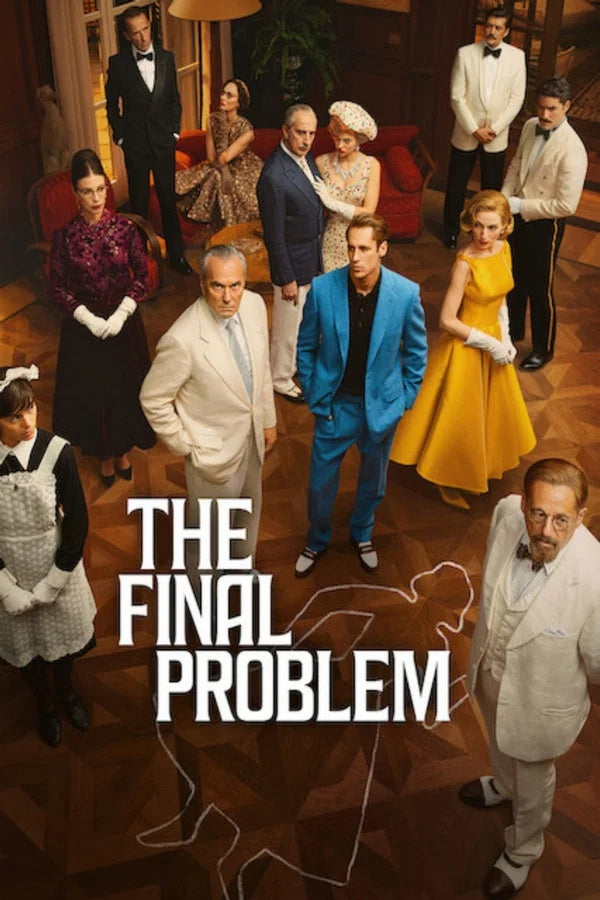 The Final Problem poster with hotel guests gathered around a chalk outline