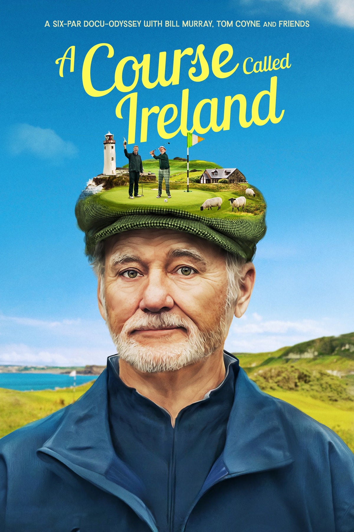 A Course Called Ireland poster featuring Bill Murray against an Irish coastal landscape